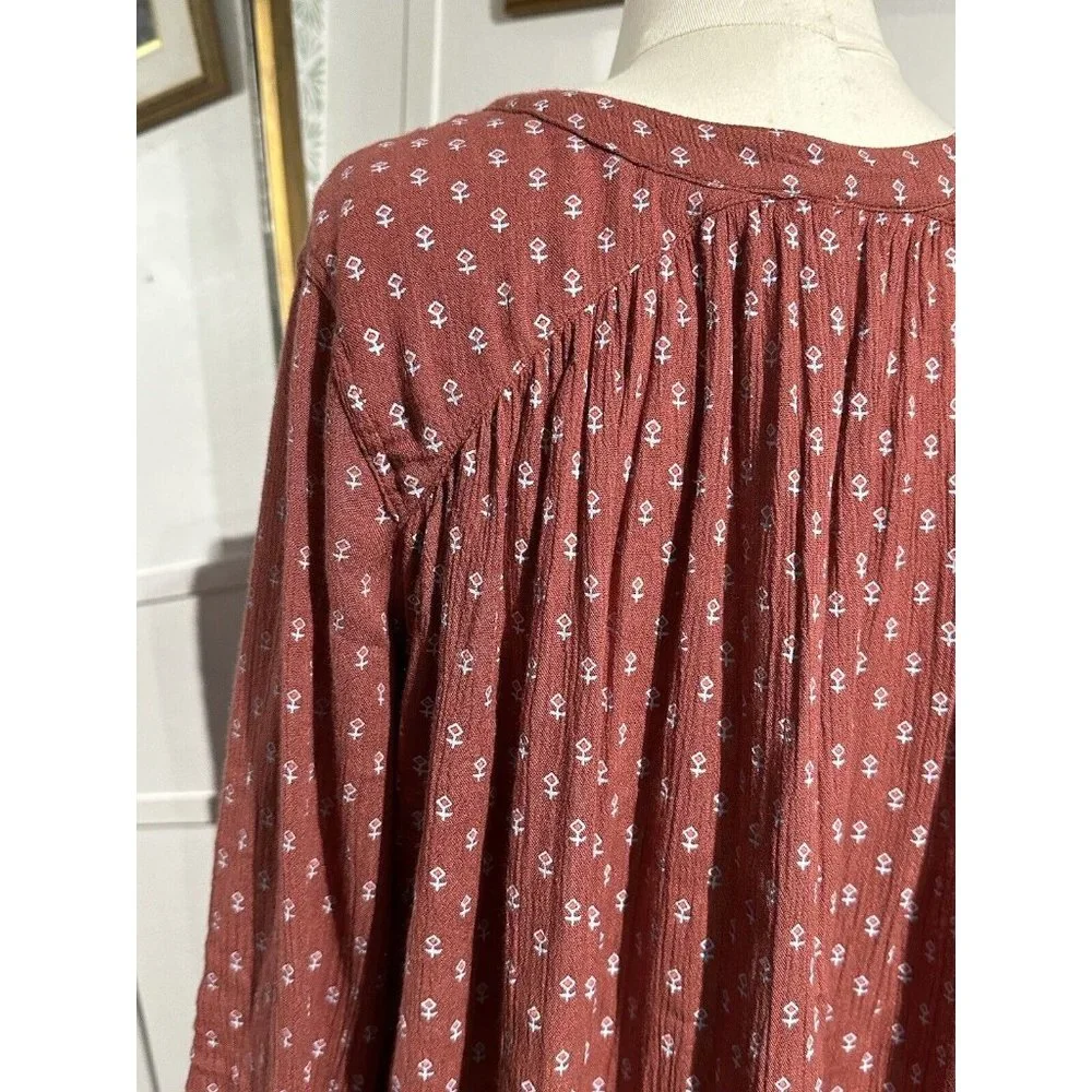 Free People Deep V Boyfriend Shirt